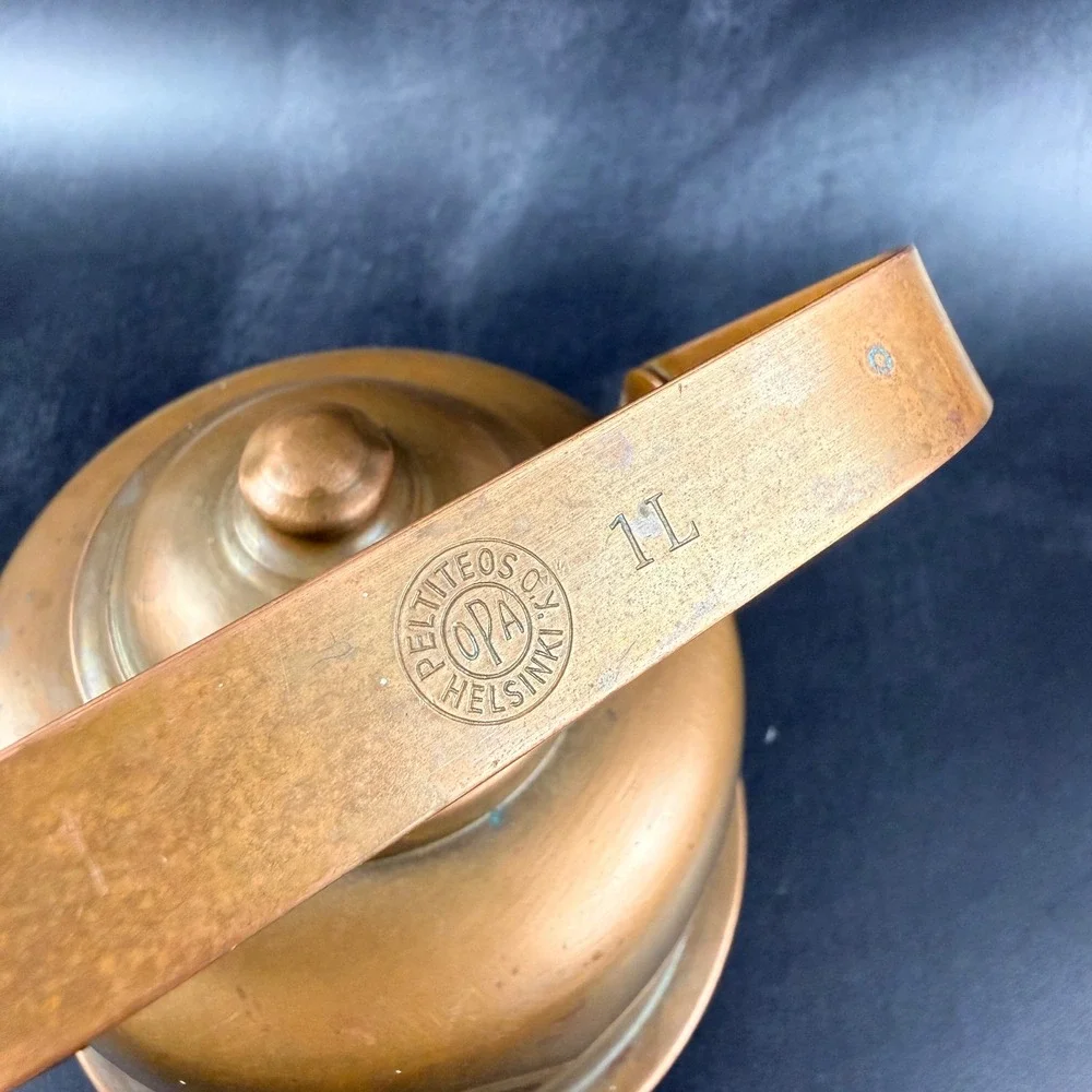 Vintage OPA Helsinki Finland Copper Teakettle 1L Made Finland